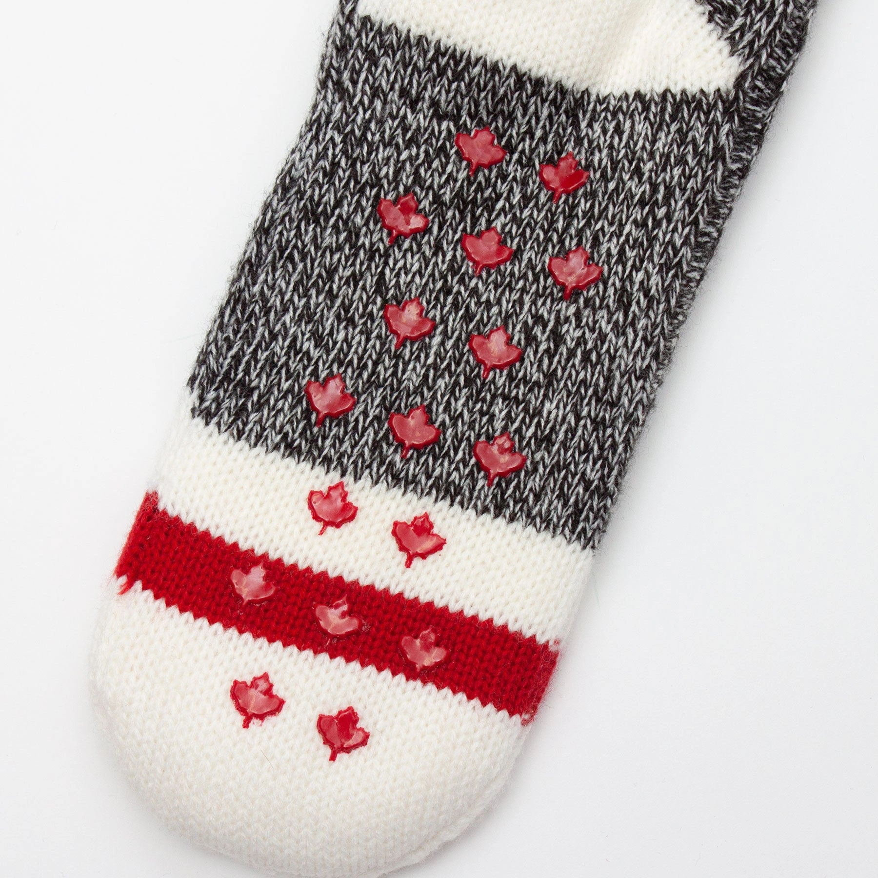 Cozy Canadian Cabin Slippers: Plush Grey Comfort for Winter Nights.