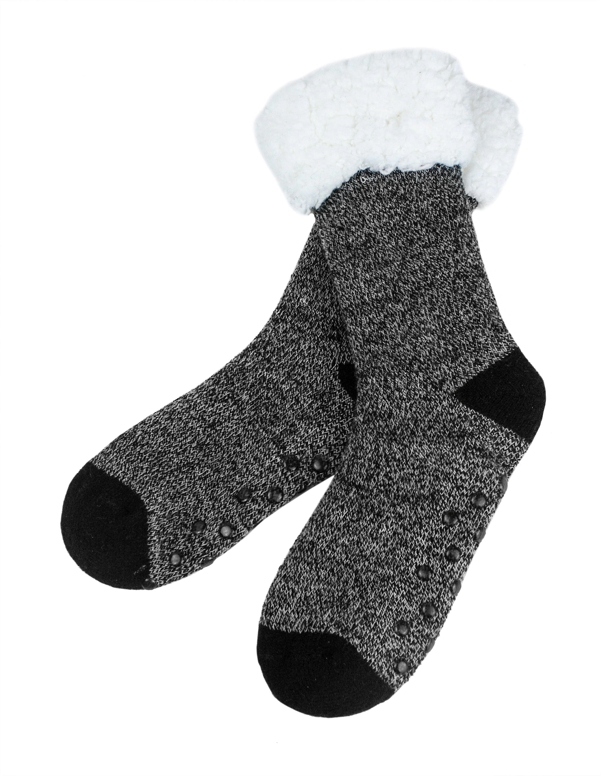 Sherpa Cozy Thermal Boot Socks - Black: Warmth & Style for Every Trek.